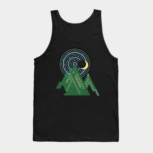 crescent moon sky in the mountain Tank Top